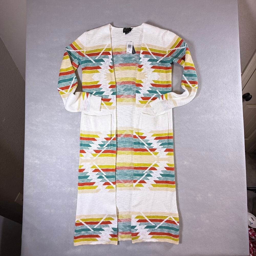 NWT Pendleton Pacific City Duster long open cardigan - western Native American S